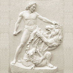 Roman white marble relief
